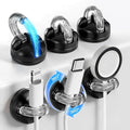 6 Pack 360° Rotatable Magnetic Cable Clips, Under Desk Cable Holder, Acrylic by CozyNestMo