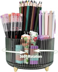360 Rotating Pen Pencil Holder for Desk, Pen Organizer by HUTUDD