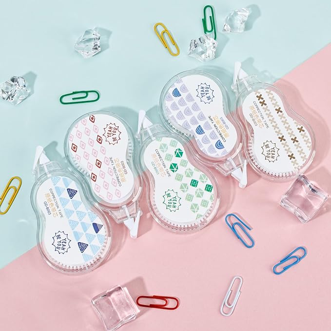 Temiary 5 Pcs Aesthetic Beige Correction Tape, Smooth Glide Quick Dry Tapes - Image 7