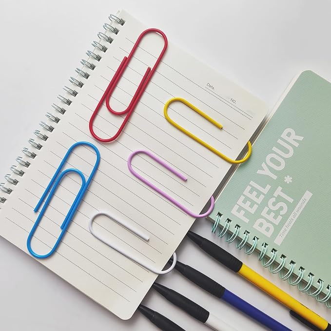 20 Pcs Jumbo Paper Clips 100mm/4 Inches Large Colored Big Papeclips - Image 4
