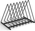 Triangle Desk File Organizer, 7 Slots Metal File Sorter Magazine Holder by Fun+storage