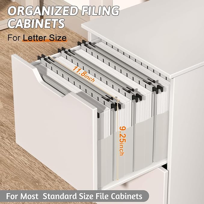 Plastic Extra Capacity Hanging File Folder Letter Size, 12 Pack Reinforced - Image 3