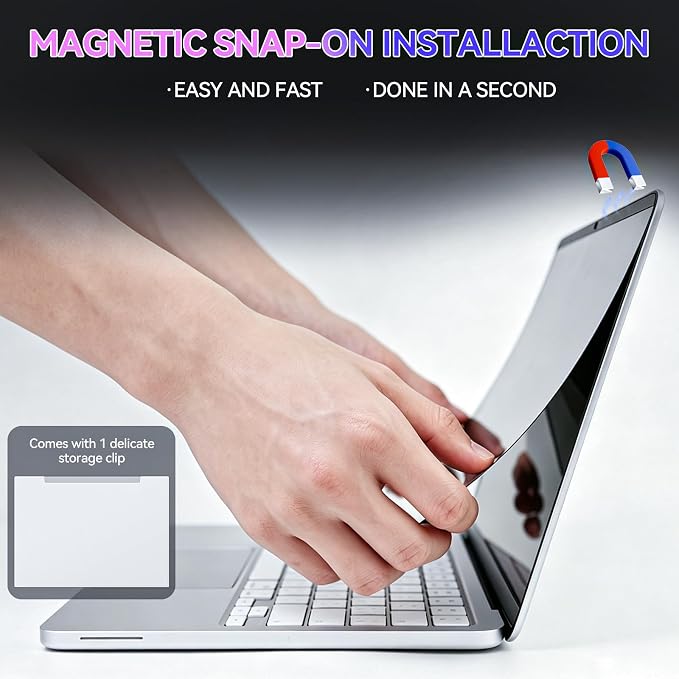 Peslv Magnetic Privacy Screen for Macbook Neo 13 Inch, Removable Matte Anti - Image 2