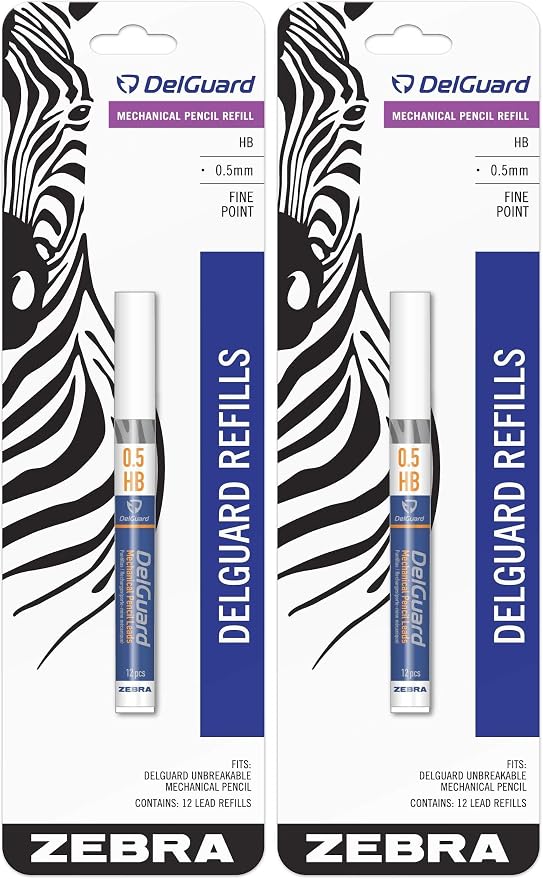 Zebra Delguard #2 Mechanical Pencil Lead Refill, 0.5 Mm by ZebraPen