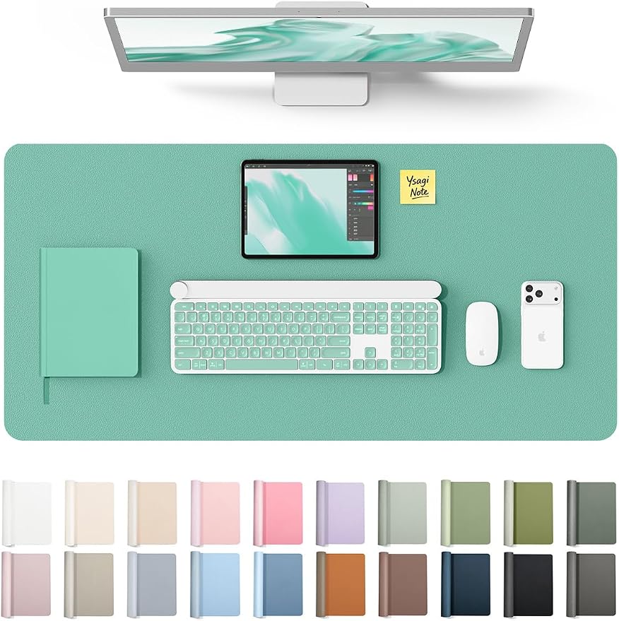 YSAGi Leather Desk Protector, Office Mat, Large Mouse Mat, Non-Slip PU Leather by YSAGi