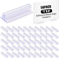 Fulmoon 50 Pcs Sign Holder, Adhesive Base Sign Holders Multiple Uses by Fulmoon