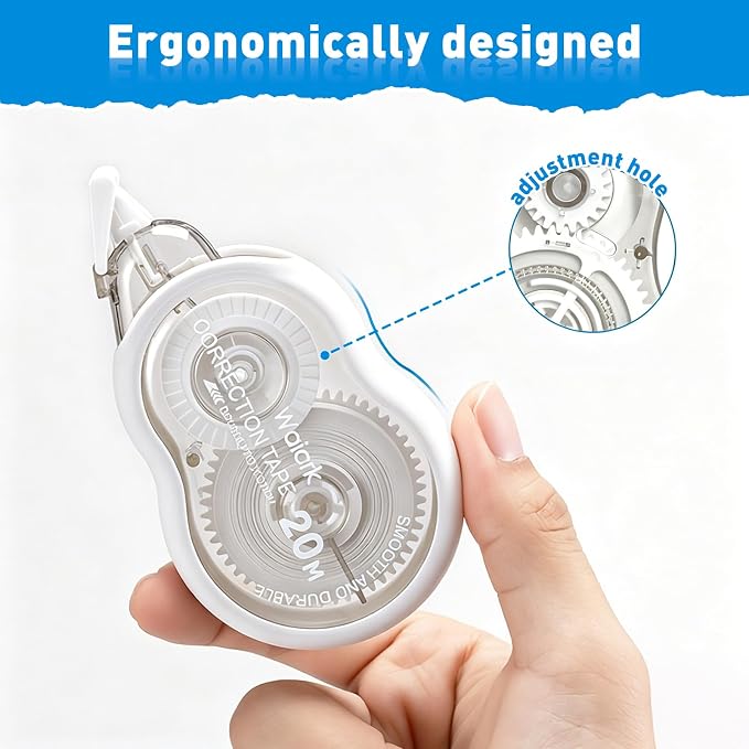 Correction Tape with Dispenser, Tear-Resistant, Easy-to-Use Applicator - Image 4