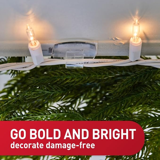Command Outdoor Light Clips, 20 Clear Clips and 24 Command Strips, Damage-Free - Image 3