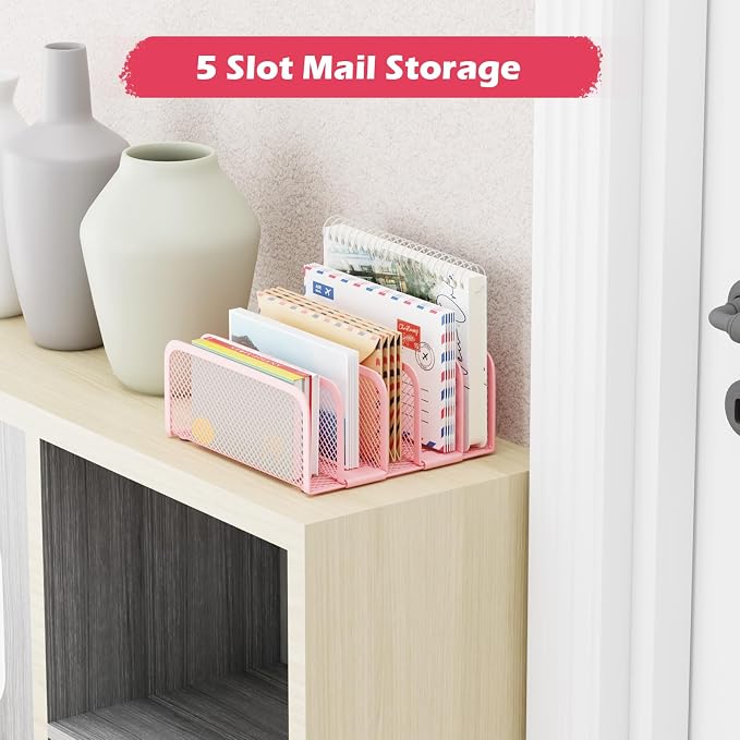 Mail Organizer Countertop, Metal File Holder - Image 5