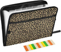Brown Leopard Print Accordion File Organizer Expanding Document Folder by Unknown
