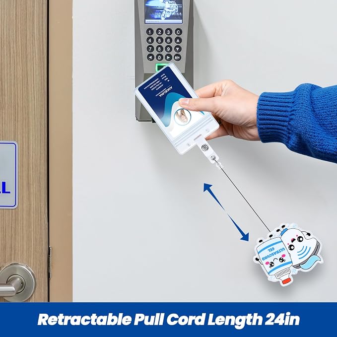 Ultrasound Gel Funny Nurse Badge Reel, Cute Ultrasound Tech Retractable ID - Image 6