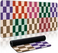 Aesthetic Desk Mat, Cute Checkered Pattern Desk Pad Protector by Zotia