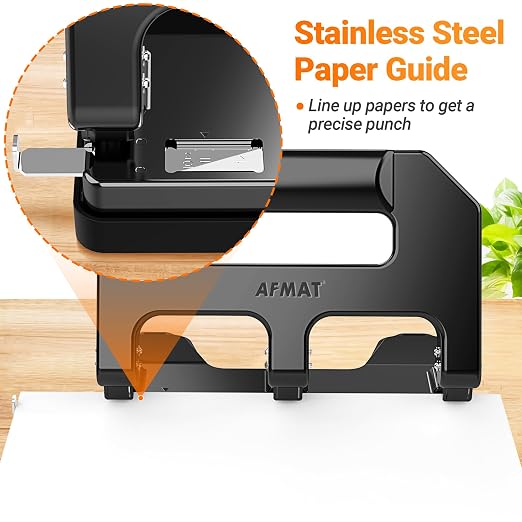 AFMAT HPX1 Heavy Duty 3 Hole Punch, 3 Hole Puncher - Image 5