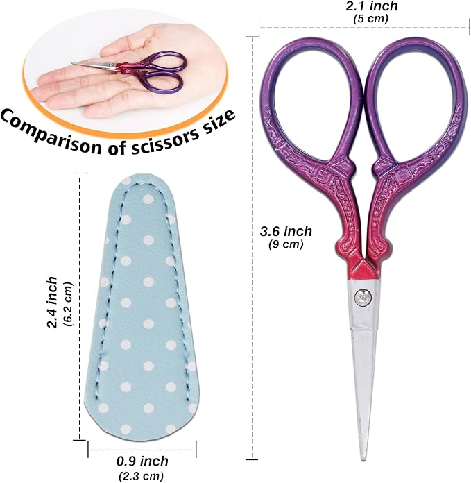 3.6 inch Sewing Crafting Scissors Stainless Steel Embroidery Scissors - Image 2