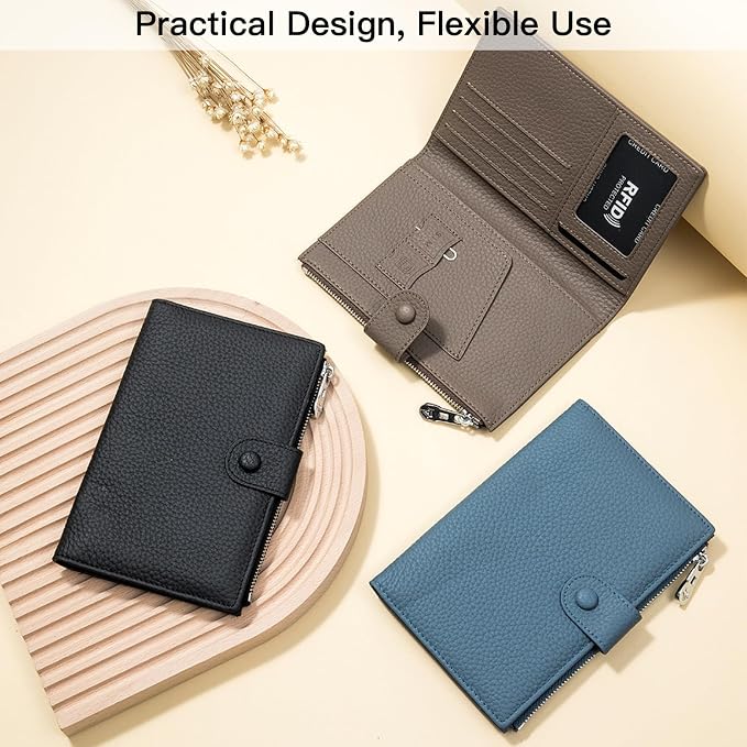 Genuine Leather RFID Blocking Passport Holder Wallet, Travel Document Organizer - Image 7