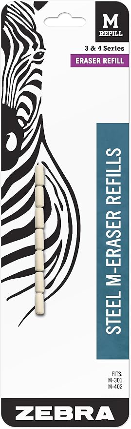 Zebra Pen Mechanical Pencil Eraser M-Refill by ZebraPen