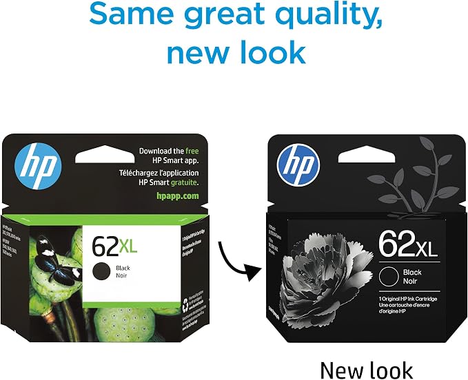 HP 62XL Black High-Yield Ink Cartridges | Works - Image 2