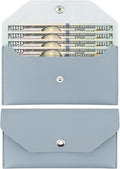 1 Pieces Money Saving Binder, Light Blue PU Leather Cash Envelopes Cash Wallet by Unknown