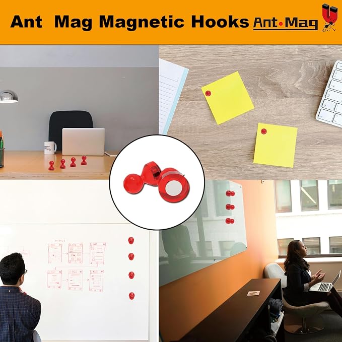 Ant Mag Magnetic Push Pins 48pcs Strong Whtieboard Pins Magnets Perfect Use - Image 5
