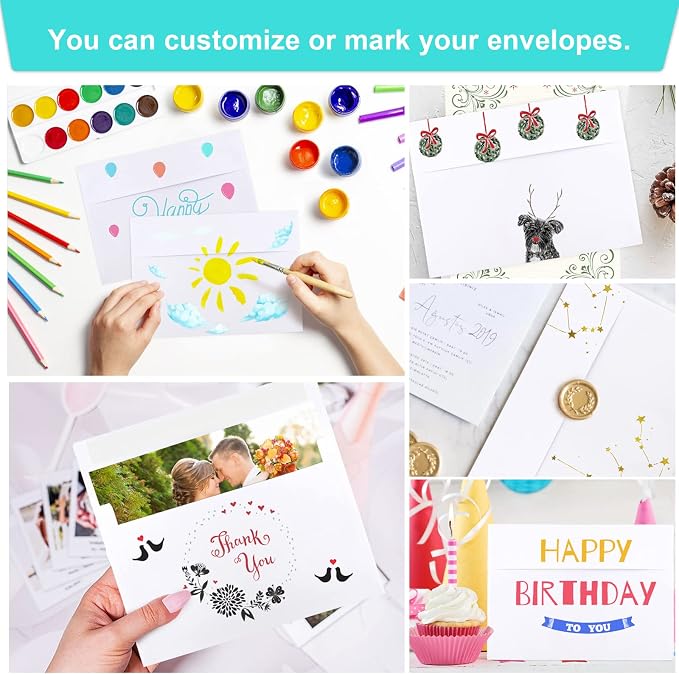 50 Packs 5x7 Envelopes, Self Seal - Image 5