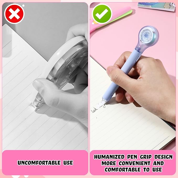 Gersoniel 10 Pack Correction Tape Pen Correctional Ink Tape Push Pull Protective - Image 6
