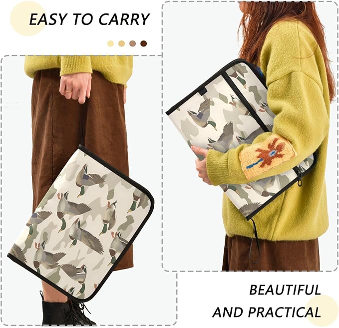 Expanding File Folder Wild Duck Camouflage Accordion File Organizer 13 Pockets - Image 2