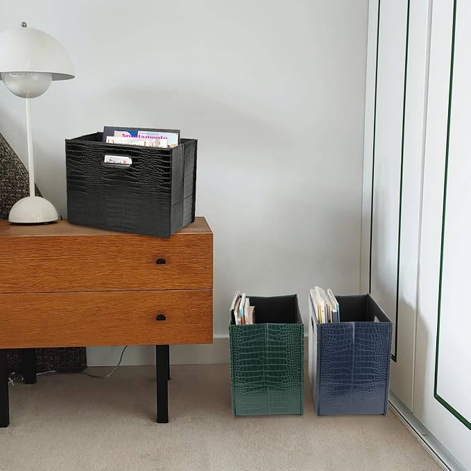 HofferRuffer Magazine Basket Holder, Foldable Magazine Rack, Document File - Image 5