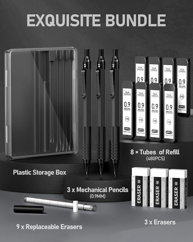 Four Candies 0.9mm Mechanical Pencil Set - Image 4