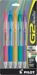 Pilot G2 Metallics Refillable and Retractable Rolling Ball Colored Gel Pens by PilotCorporationofAmerica