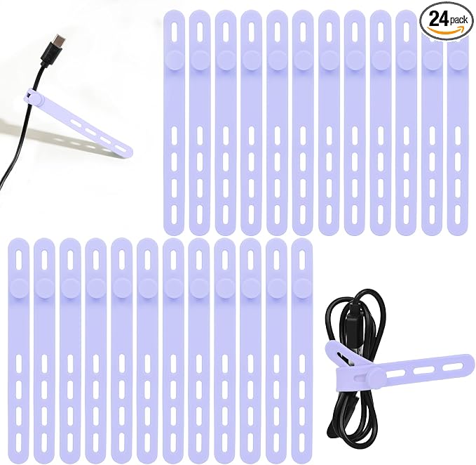 Donruby 24Pcs Silicone Cable Ties by Donruby