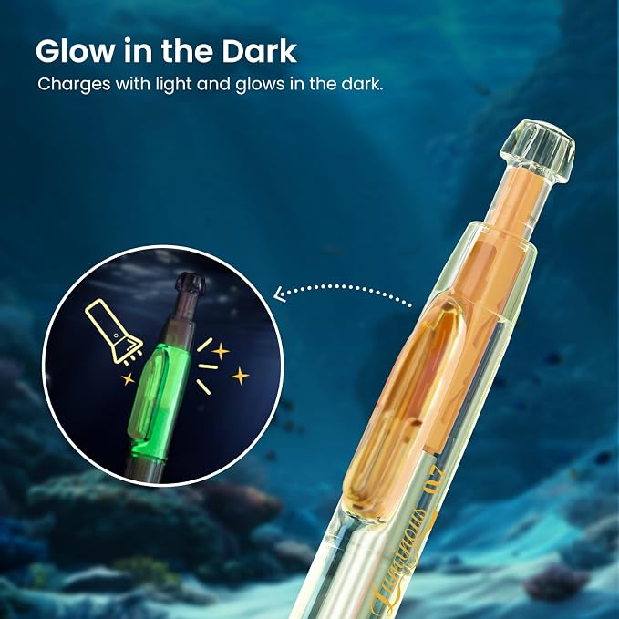 WRITECH Gel Pens Medium Point: Luminous pen set 0.7mm Black Ink Includes 2 Pens - Image 7