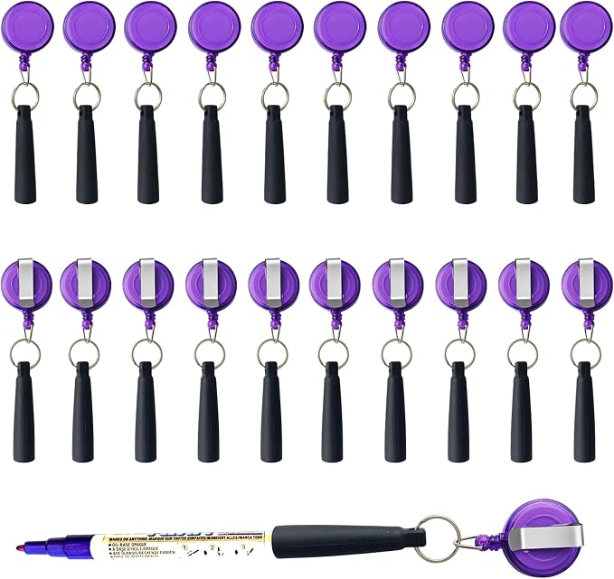 Duty Retractable Pull Pen Holder -Thick Nylon Cable- Ideal by Buynow