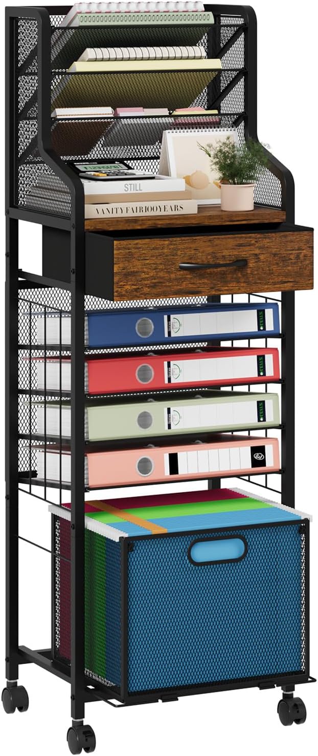 SWTYMIKI 10-Tier Rolling File Cart by SwtyMiki-TidyHomeSweetLife