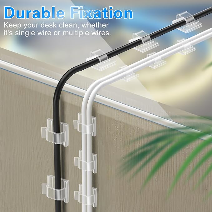 120PCS XHF Adhesive Cable Wire Clips Clear, Outdoor Christmas Light Clips - Image 7