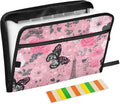 Expanding File Folder Butterfly Rose Eiffeltier Tower Paris France Accordion by ALAZA