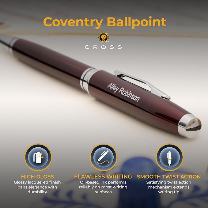 Cross Coventry Engraved Ballpoint Pen, Twist Action, Personalized Gift - Image 5