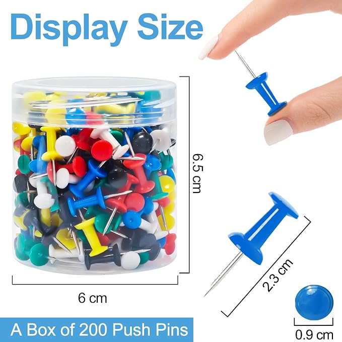 2400 Pcs Multicolor Push Pins, Standard Thumb Tacks - Image 2