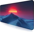 Mountain Top Scenery Mouse Pad Sunset Mountain Computer Decorative Desk Pad | by LQFIWSS
