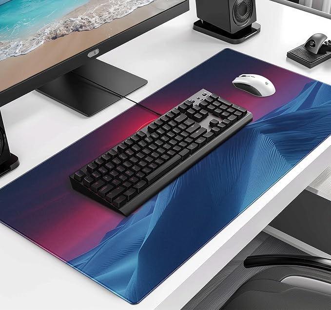 Mountain Top Scenery Mouse Pad Sunset Mountain Computer Decorative Desk Pad | - Image 3