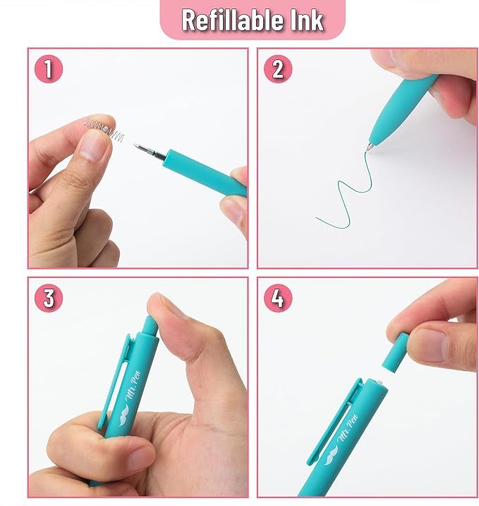 Mr. Pen- Retractable Gel Pens, 24 Pack, Fast Dry, Gel Pens Fine Point 0.7mm - Image 5