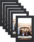 ELSKER&HOME 4x6 Picture Frame Black Set of 6 Glass | Multi Photo Frames Collage by ELSKERHOME