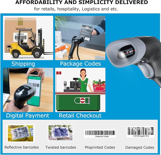 TEEMI 2D USB Barcode Scanner - Image 5
