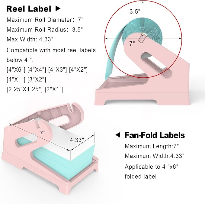 Thermal Label Holder for Rolls and Fan-Fold Labels, Sticker Roll Holder Work - Image 3
