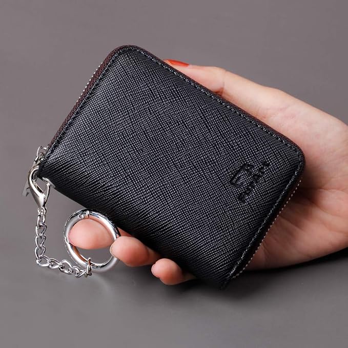 FurArt Zipper Wallet Women, RFID Blocking Credit Card Wallet, Business Card - Image 4