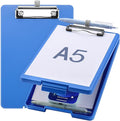 Meiikun Small Clipboard with Storage, A5 Clipboards with Pen Holder, Half by Meiikun