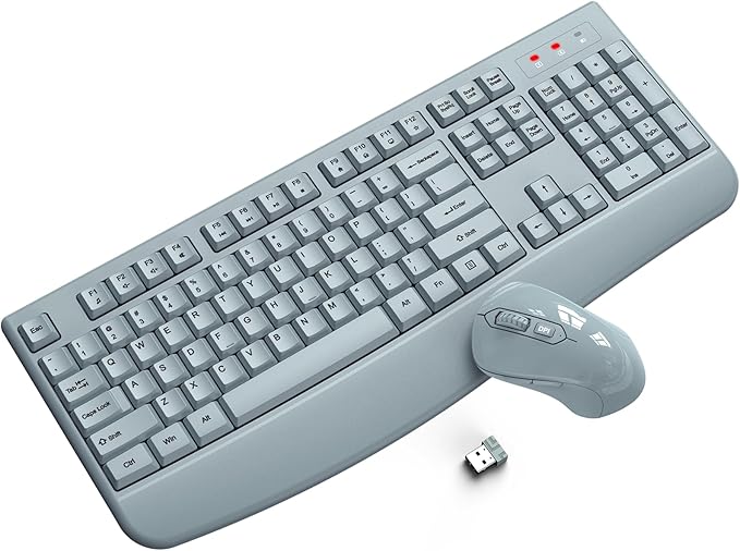 Wireless Keyboard and Mouse Combo, ULSOU 2.4G Full-Sized Ergonomic Computer by Unknown