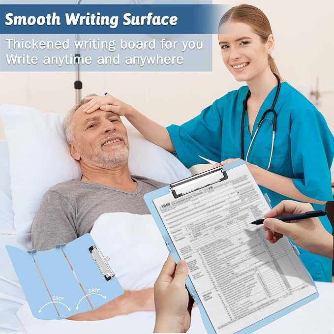 Trustnice Nursing Clipboard Foldable DIY Edition Medical Cheat Sheets Aluminum - Image 4