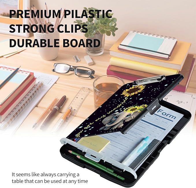 Clipboard with Storage High Capacity Plastic Nursing Clipboards with Pen Holder - Image 6