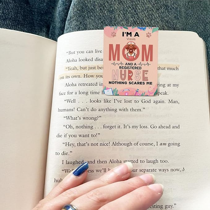 I'm a Vizsla Mom and a Registered Nurse Nothing Scares Me Magnet Bookmark - Image 3