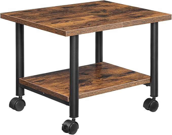HOOBRO Printer Stand, 2-Tier Industrial Under Desk Printer Cart by HOOBRO